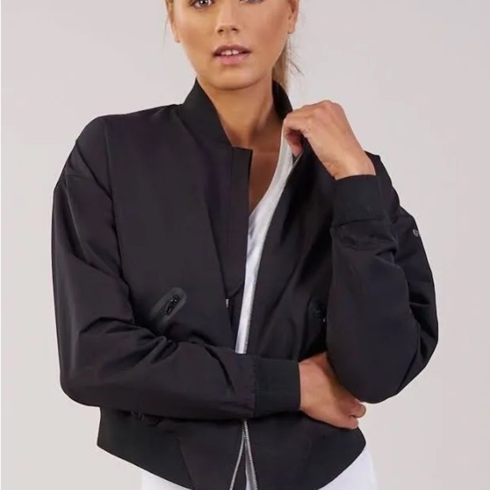 GYMSHARK Black Bomber Jacket